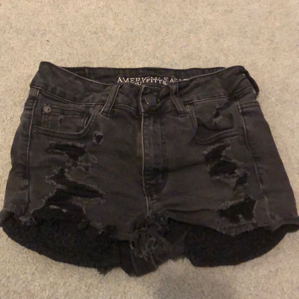 Jean shorts - black